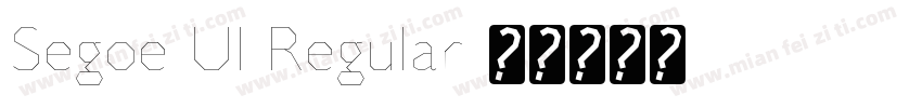 Segoe Ul Regular字体转换